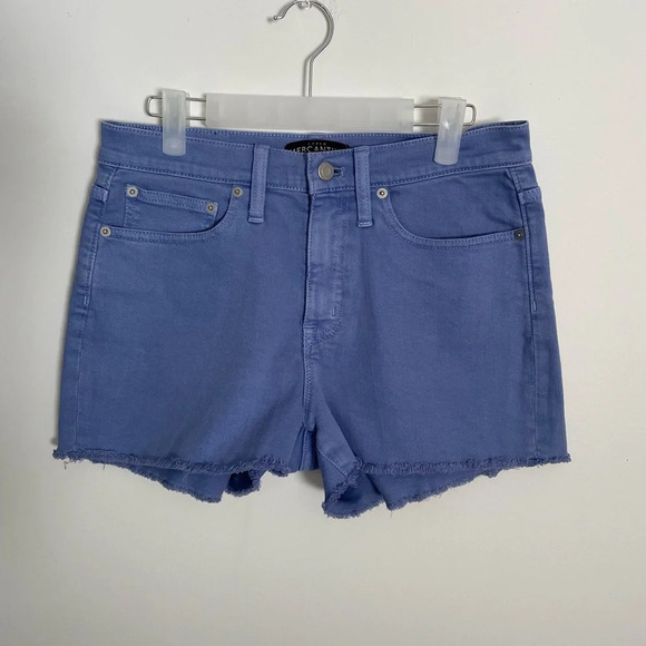 J. Crew Mercantile‎ Blue Denim High Rise Cutoff Jean Shorts - Picture 1 of 6